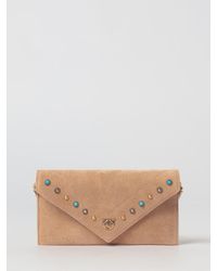 Pinko - Small Studded Suede Pouch Bag - Lyst
