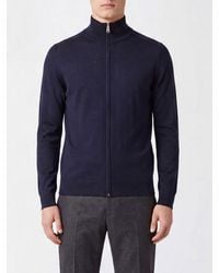 Paul Smith - Slim Fit Merino Wool Zip-Up Roll Neck Cardigan - Lyst