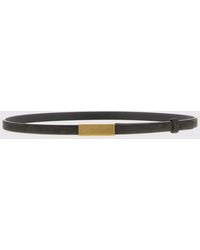 KHAITE - Calfskin Leather Belt - Lyst