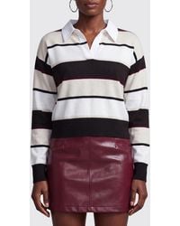 Mrz - Striped Long-Sleeve Virgin Wool And Cashmere Polo - Lyst