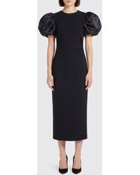 ROTATE BIRGER CHRISTENSEN - Vestido Midi De Crepé - Lyst