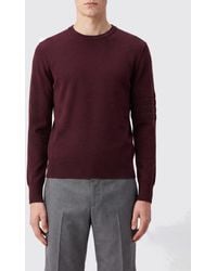 Thom Browne - Long-Sleeved Virgin Wool And Linen Blend Crewneck Jumper - Lyst