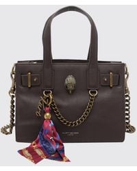 Kurt Geiger - Sloane Calf Leather Handbag With Double Handle And Charm - Lyst