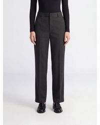 Maison Margiela - Wide-Leg Tailored Wool Trousers With Four Stitches - Lyst