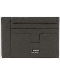 Tom Ford - Flat Calf Leather Card Holder With Seven Slots And Laminated Logo - Lyst