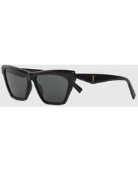 Saint Laurent - Cat-Eye Acetate Sunglasses With Ysl Monogram - Lyst