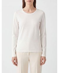 The Row - Cotton Crewneck Long-Sleeve T-Shirt - Lyst