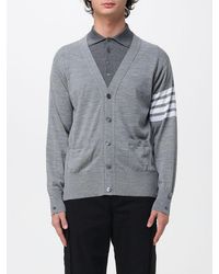 Thom Browne - Cardigan Di Lana A Righe - Lyst