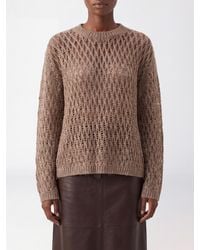 ELEH - Openwork Wool, Cashmere And Silk Blend Crewneck Jumper With Dropped Shoulders - Lyst