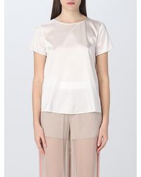 Emporio Armani - Blouse In Silk Satin - Lyst