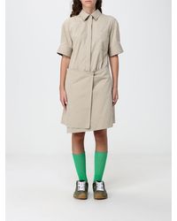 Loewe - Cotton And Silk Blend Mini Wrap Chemisier Dress - Lyst