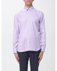 Brooksfield - Structured Cotton Shirt With Logo And Button-Down Collar - Lyst