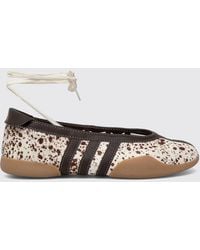 adidas Originals - Taekwondo Mei Leather Ballet Flats With Animal Print And Logo - Lyst