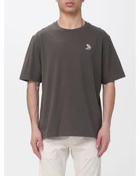Maison Kitsuné - Maison Kitsun&Eacute Organic Cotton T-Shirt With Logo - Lyst