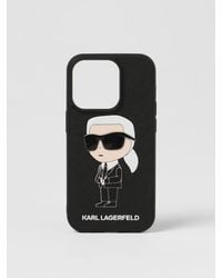 Karl Lagerfeld - Cover in pvc saffiano con logo - Lyst