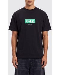 Palm Angels - Cotton T-Shirt With Graphic Print And Contrast Logo - Lyst