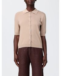 Kangra - Cotton And Silk Polo Cardigan - Lyst