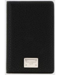 Dolce & Gabbana - Dolce &Amp Gabbana Bifold Calf Leather Wallet With Metal Logo Plaque - Lyst