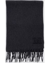Max Mara - 100% Pure Cashmere Scarf With Embroidered Logo Detail - Lyst