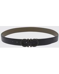 Ferragamo - Gancini Reversible Calfskin Leather Belt With Monogram Buckle - Lyst