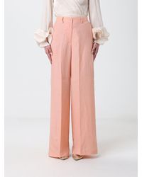 Hanita - Linen Blend Palazzo Trousers - Lyst