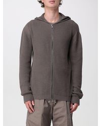 Rick Owens - Zipped Pure Virgin Wool Knit Hoodie - Lyst