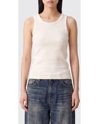 CAMPERLAB - Ribbed Cotton Tank Top With Cold-Shoulder Cutouts And Crew Neck - Lyst