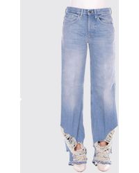 Dondup - Distressed Denim Wide Leg Jeans - Lyst