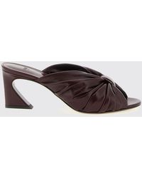 Fendi - Arco Draped Nappa Mules - Lyst