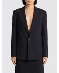 DSquared² - Cropped Single-Breasted Wool Blend Blazer With Cut-Out Details - Lyst