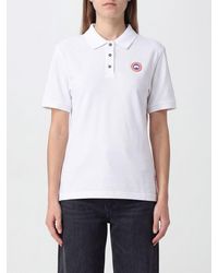 Canada Goose - Slim Fit Cotton Polo Shirt With Contrast Logo - Lyst
