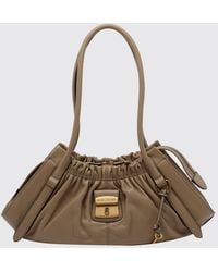 Marc Jacobs - The Cristina Leather Shoulder Bag With Double Handle And Padlock - Lyst
