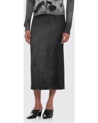 Avant Toi - Wool And Cashmere Knit Midi Pencil Skirt With Elastic Waist - Lyst