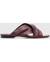 Paris Texas - Crossstrap Leather Slides - Lyst