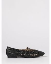 Coccinelle - Risako Woven And Perforated Leather Ballerinas - Lyst