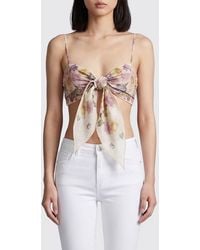 Twinset - Floral Linen Crop Top - Lyst