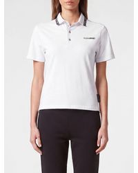 Philipp Plein - Slim Fit Short-Sleeved Jersey Polo Shirt With Printed Logo - Lyst