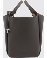 Tod's - Hammered Leather Bucket Bag With Double Handle And Charm - Lyst