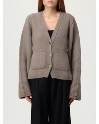 KHAITE - V-Neck Cashmere Cardigan - Lyst