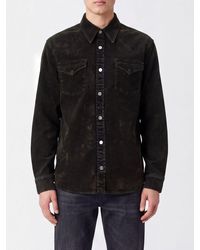 Amiri - Cotton Denim Shirt With Patch Pockets And Classic Collar - Lyst