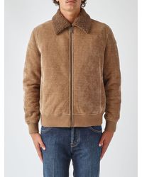 Colmar - Velvet Bomber Jacket With Classic Collar And Central Zip Closure - Lyst