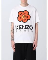 KENZO - T-shirt Flower in cotone - Lyst