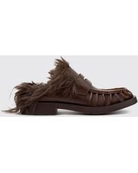 CAMPERLAB - Mil 1978 Smooth Leather Mules With Faux Fur Lining - Lyst