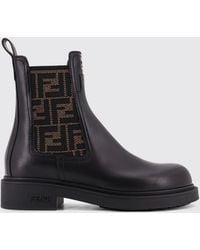 Fendi - Filo Leather Ankle Boots - Lyst