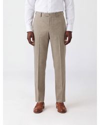Seventy - Straight Cut Wool And Cotton Blend Chino Trousers With Pleats - Lyst