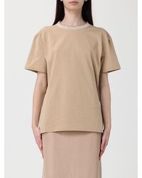 Fabiana Filippi - Cotton T-Shirt With Embroidered Trims - Lyst