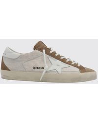 Golden Goose - Super-Star Leather And Suede Sneakers With Distressed Finish - Lyst