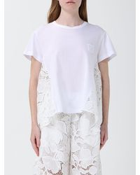 MEIMEIJ - Cotton And Macramé T-Shirts - Lyst