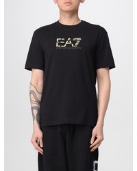 EA7 - Cotton T-Shirt With Logo - Lyst