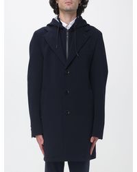 Manuel Ritz - Single-Breasted Cotton-Blend Coat With Hood And Lapels - Lyst